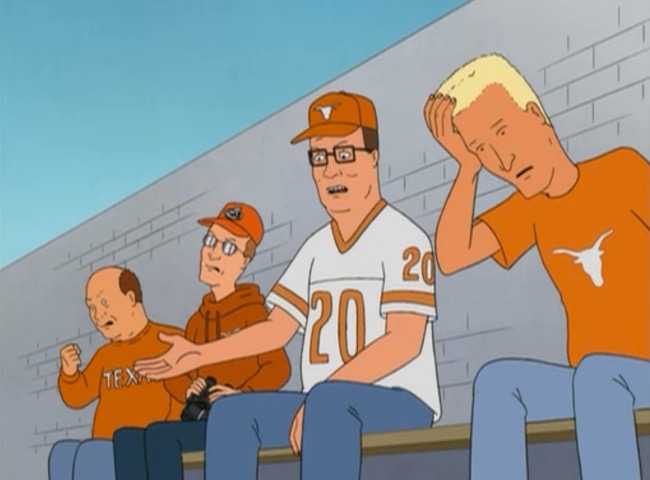 home link - king of the hill characters upset about football